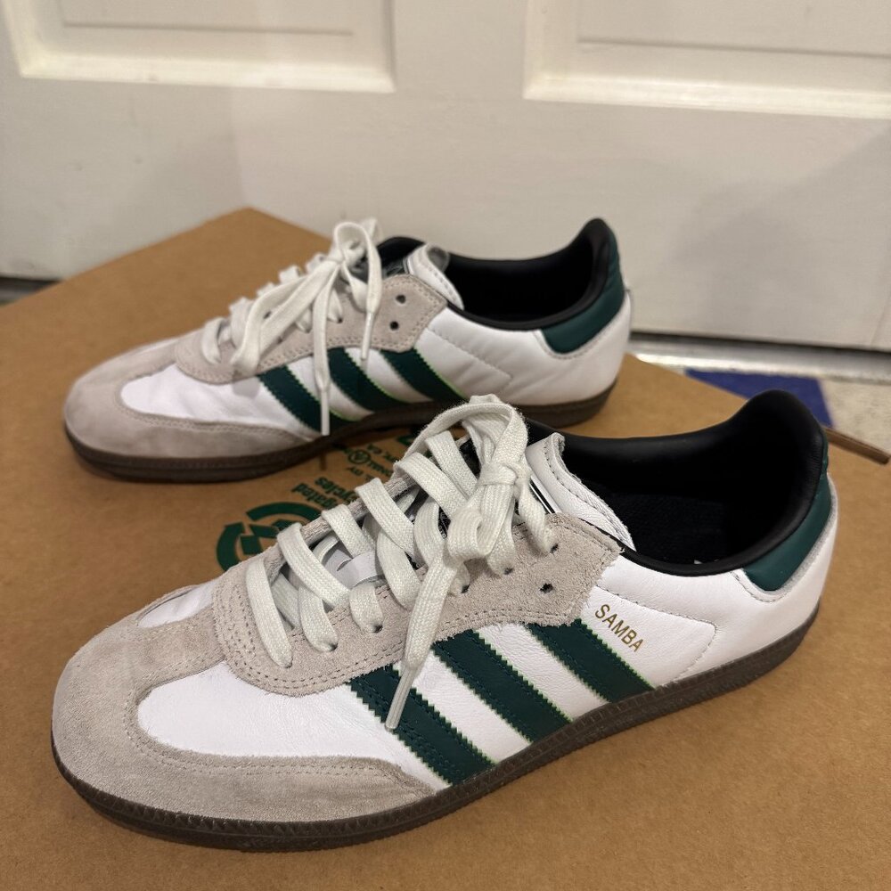 Adidas Men's Originals Samba ADV Cloud White/Collegiate Green GY6940 SIZE 7.5